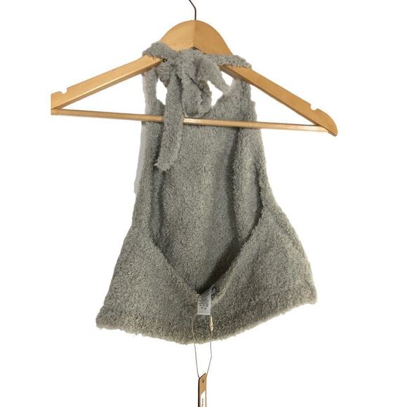 SKIMS Cozy Knit Halter Bra Top Tie Neck Bralette in Aqua Blue NWT Size 2X 3X - Picture 7 of 10